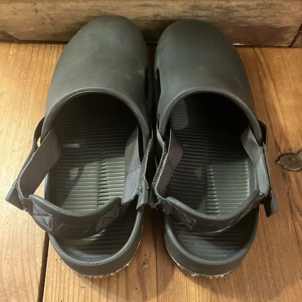 Nike Calm Mules Men’s Black Slip On Sandals Clogs Sz 12 Charcoal Anthracite